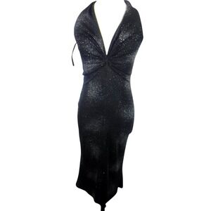 ARIELLA Women's Black Sleeveless Halter Dress‎ Evening Cocktail Party Size Small